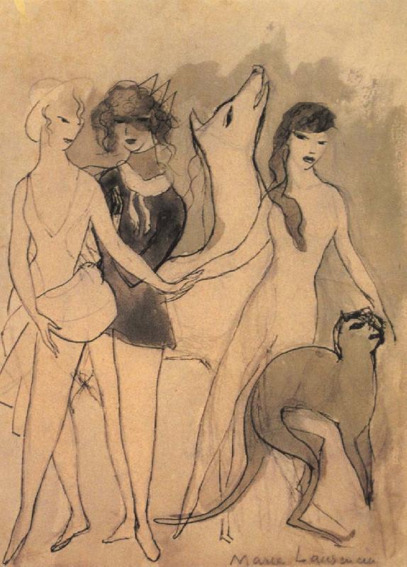 Marie Laurencin Deer,cat and three woman oil painting image